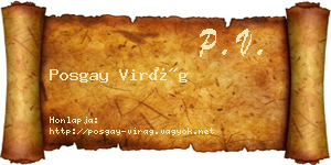 Posgay Virág névjegykártya